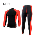 XINTOWN New Fitness Men's Gym Clothes Set suits For bodybuilding Running Pants Sports Leggings + Long Sleeve Tshirts sports wear