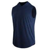 2018 New Hooded Cycling Vest elasticity Quick dry Breathable Outdoor Sleeveless  Fitness Gym Tops Active Running Workout Clothes