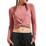 Women Yoga Sets Sport Wear Women Fitness Breathable Sportwear Fitness Gym Shirts Long Sleeve Slim Yoga Workout Blouse Clothes