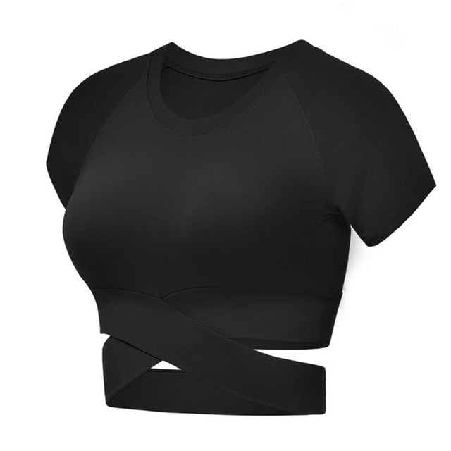 Women Sexy Yoga Shirts Sports Top Style Fitness Crop Top Running