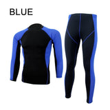 XINTOWN New Fitness Men's Gym Clothes Set suits For bodybuilding Running Pants Sports Leggings + Long Sleeve Tshirts sports wear