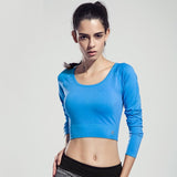 BINAND High Quality Fitness Gym Long Sleeve T shirt Compression Tights Women's Sport T shirts Women Clothes Tees & Tops