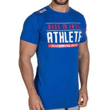 Mens gym training Brand t shirt Fitness Bodybuilding short sleeve cotton shirts Run workout clothes Crossfit tee tops clothing