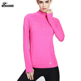 BINAND Long Sleeve Women Sports T Shirt Top Professional Running Gym Exercise Clothes Quick Dry Breathable Tee Top For Running