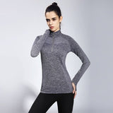 BINAND Long Sleeve Women Sports T Shirt Top Professional Running Gym Exercise Clothes Quick Dry Breathable Tee Top For Running