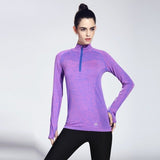 BINAND Long Sleeve Women Sports T Shirt Top Professional Running Gym Exercise Clothes Quick Dry Breathable Tee Top For Running