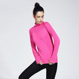 BINAND Long Sleeve Women Sports T Shirt Top Professional Running Gym Exercise Clothes Quick Dry Breathable Tee Top For Running