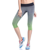 Sexy Women Yoga Sport Fitness Leggings Summer Capri Pants For Running Gym Clothes Elastic Capris Athletic Sports Leggings