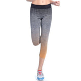 Sexy Women Yoga Sport Fitness Leggings Summer Capri Pants For Running Gym Clothes Elastic Capris Athletic Sports Leggings