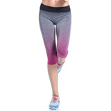 Sexy Women Yoga Sport Fitness Leggings Summer Capri Pants For Running Gym Clothes Elastic Capris Athletic Sports Leggings