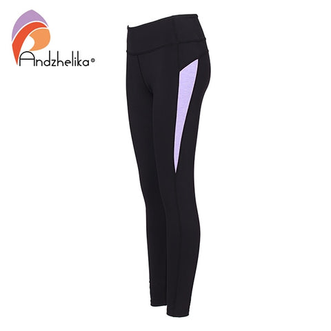 Andzhelika Yoga Legging Women New Running Pants Sexy Gym Fitness Pants Elasticity Sport Workout Trousers Jogging Clothes Wears