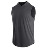 New Hooded Cycling Vest elasticity Quick-dry Breathable Outdoor Unique Sleeveless Fitness Gym Tops Active Workout Clothes