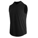 New Hooded Cycling Vest elasticity Quick-dry Breathable Outdoor Unique Sleeveless Fitness Gym Tops Active Workout Clothes