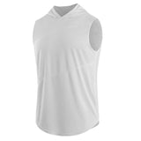 New Hooded Cycling Vest elasticity Quick-dry Breathable Outdoor Unique Sleeveless Fitness Gym Tops Active Workout Clothes