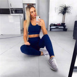 Sexy Yoga Set Women Fitness Running Bra + Leggings Breathable Gym Workout Clothes Sport Suit Sportswear High Waist Tracksuits