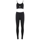 2pcs Sexy Women Hollow Yoga Set Jogging Exercise Gym Bra Pants Sports Wear Clothes Jogging Suits Yoga Set Sports Bra Set S-XL