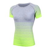 2017 Summer Women Gym Compression Shirts  Sport T-shirts Dry Quick Running Short Sleeve T-shirts Fitness Clothes Tees & Tops