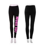 Hot Punk Rock Sports Leggings Women Pencil Fitness Workout Letters Print Pants Lady Gym Clothes Sportwear Leggins drop shipping