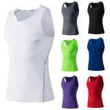 Gym running vest  Men\'s training tight vest Basketball fitness running quick-drying breathable  vest clothes