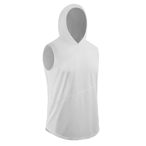 Hooded Cycling Vest elasticity Quick dry Breathable Outdoor Unique Sleeveless  Fitness Gym Tops Active Workout Clothes