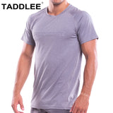 Taddlee Brand Mens T shirts Muscle Fitness Bodybuilding Workout Clothes Sports Gym Top Tee Shirts Short Sleeve Soft High Stretch