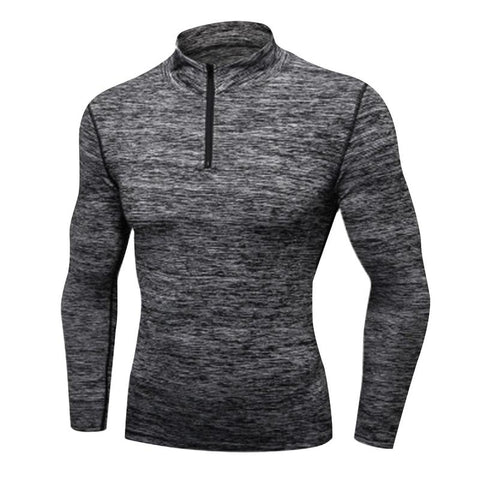 New Autumn Winter Male Gym Shirt Long Sleeve Running Tights Tops Tees Men Compression Shirt Fitness Dry Fit Sports Clothes