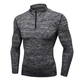 New Autumn Winter Male Gym Shirt Long Sleeve Running Tights Tops Tees Men Compression Shirt Fitness Dry Fit Sports Clothes