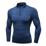 New Autumn Winter Male Gym Shirt Long Sleeve Running Tights Tops Tees Men Compression Shirt Fitness Dry Fit Sports Clothes