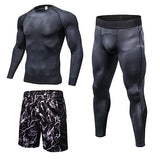 2018 Yuerlian Compression Men's Running Set Clothes Sport Joggers Trainning Gym Tracksuit For Men Gym Workout Sport Suit