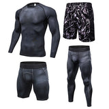 2018 Yuerlian Compression Men's Running Set Clothes Sport Joggers Trainning Gym Tracksuit For Men Gym Workout Sport Suit