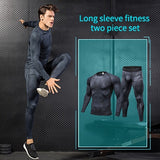 2018 Yuerlian Compression Men's Running Set Clothes Sport Joggers Trainning Gym Tracksuit For Men Gym Workout Sport Suit