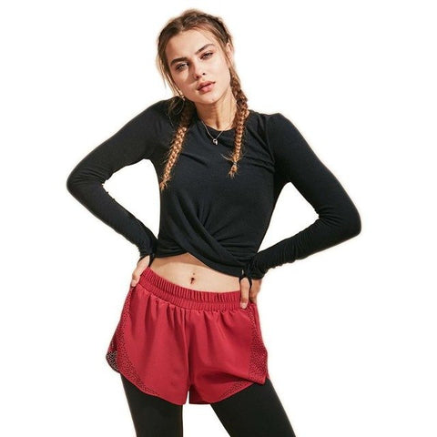 Women Yoga Sets Sport Wear Women Fitness Breathable Sportwear Fitness Gym Shirts Long Sleeve Slim Yoga Workout Blouse Clothes