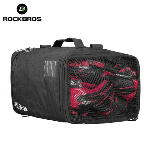 ROCKBROS Triathlon Gym Race Bag With Rain Cover Waterproof Training Fitness Sports Bag Capacity Backpack Camping Hiking Handbag