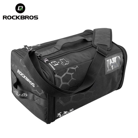 ROCKBROS Cycling Triathlon Gym Race Bag With Rain Cover Waterproof Training Fitness Sports Bag Big Capacity Backpack Handbag