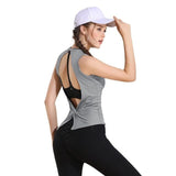 Sexy Back Women's Yoga Top Tank Woman Sports Vests Fitness Running Shirt Gym T-Shirts Workout Clothes