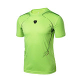 Sport Soild Colors Man Fitness Shirt T-shirt Running Breathable Running Quick-Drying Stretch Tops T-shirt Cool Gym Clothes