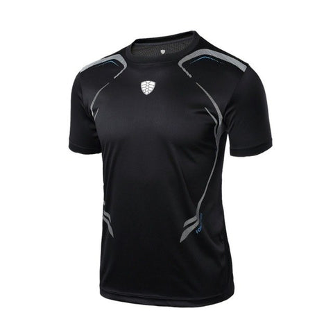 Sport Soild Colors Man Fitness Shirt T-shirt Running Breathable Running Quick-Drying Stretch Tops T-shirt Cool Gym Clothes