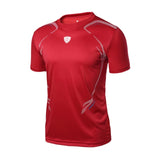 Sport Soild Colors Man Fitness Shirt T-shirt Running Breathable Running Quick-Drying Stretch Tops T-shirt Cool Gym Clothes