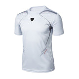 Sport Soild Colors Man Fitness Shirt T-shirt Running Breathable Running Quick-Drying Stretch Tops T-shirt Cool Gym Clothes