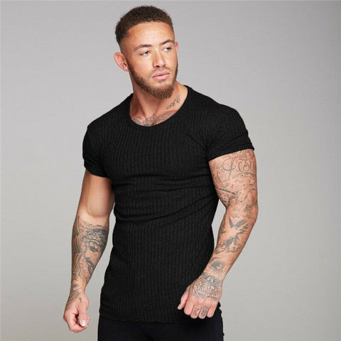 Gym Men Muscle Fitness Cotton Fit Tee Workout T-Shirt Athletic Clothes US STOCK