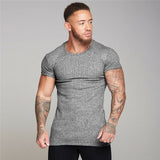 Gym Men Muscle Fitness Cotton Fit Tee Workout T-Shirt Athletic Clothes US STOCK